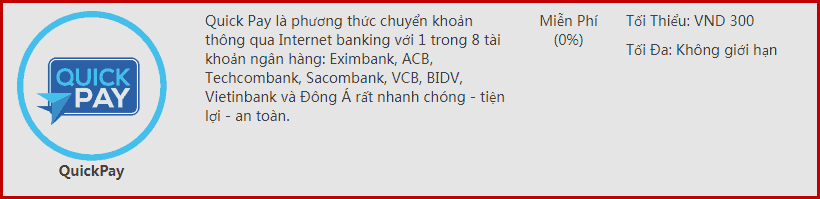 Hinh thuc QuickPay online VN88