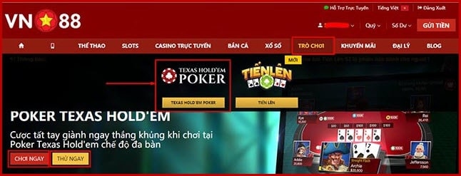 Cach choi Texas Hold'em Poker tai VN88 - Hinh 2