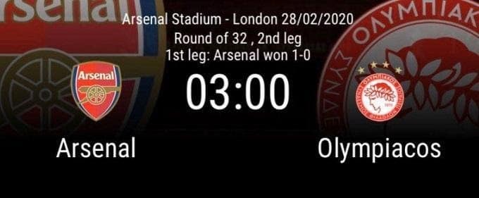 Soi kèo nhà cái Arsenal vs Olympiakos Piraeus, 28/02/2020 – Cúp C2 Châu Âu